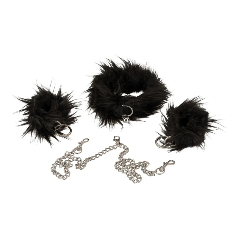 Bad Kitty Menottes & Collier Fausse Fourrure Noire 4 Bad Kitty Menottes & Collier Fausse Fourrure Noire – Image 2