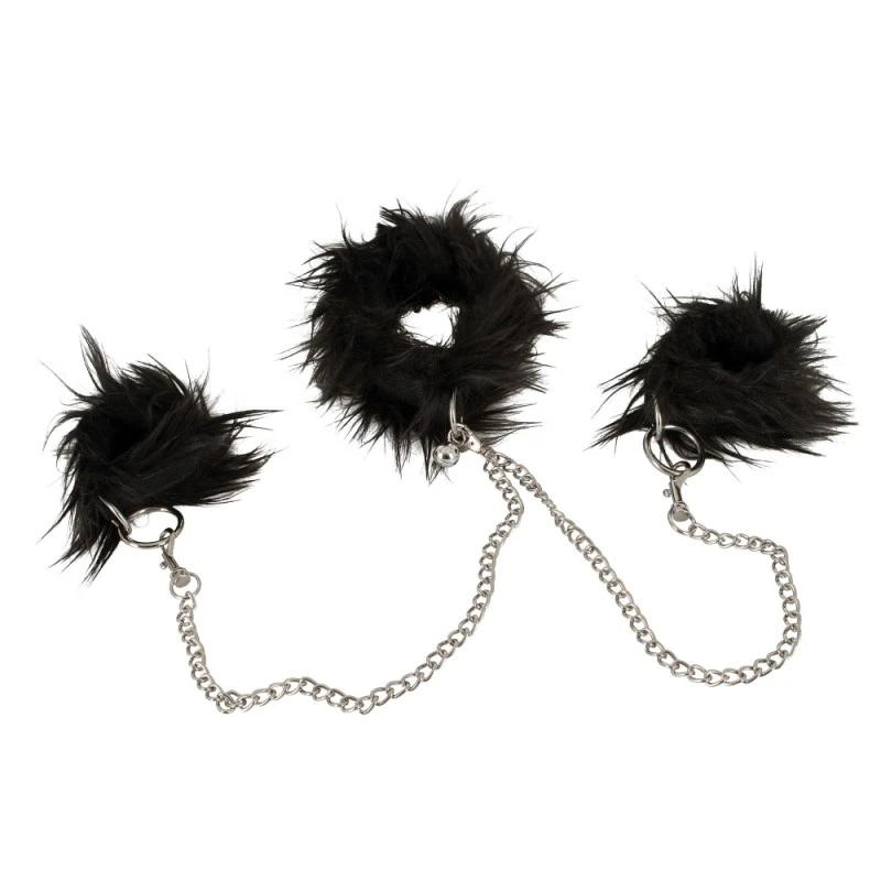 Bad Kitty Menottes & Collier Fausse Fourrure Noire 3 Bad Kitty Menottes & Collier Fausse Fourrure Noire