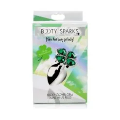 Booty Sparks Plug Anal Métal Bijou Lucky Clover Small -Pas Cher SexToys Magasin booty sparks lucky clover gem small anal plug 3