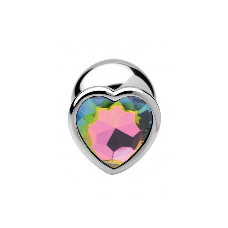 Booty Sparks Plug Anal Métal Bijou Rainbow Prism Heart Large 4 Booty Sparks Plug Anal Métal Bijou Rainbow Prism Heart Large – Image 2