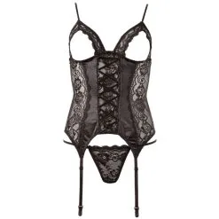 Cottelli Collection Guêpière Dentelle Seins Nus -Pas Cher SexToys Magasin cottelli collection ensemble 2 pieces basque 4