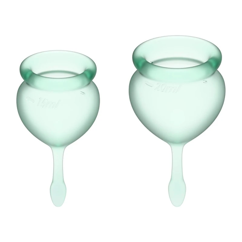 Coupes Menstruelles Satisfyer Feel Good Vert Clair 3 Coupes Menstruelles Satisfyer Feel Good Vert Clair