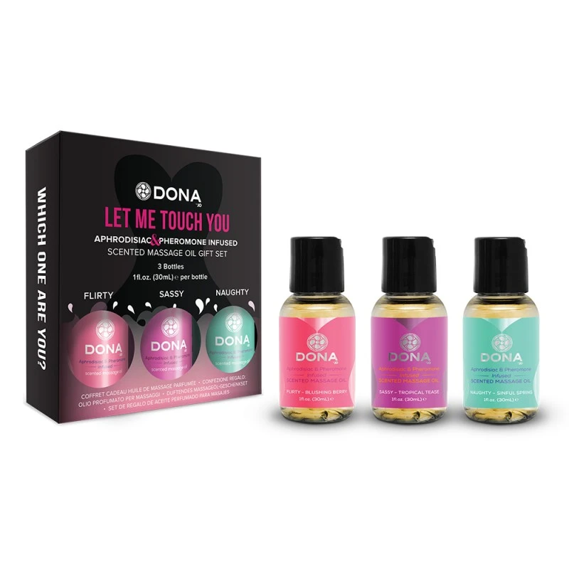 Dona By Jo Coffret 3 Huiles De Massage Parfumées Let Me Touch You 4 Dona By Jo Coffret 3 Huiles De Massage Parfumées Let Me Touch You – Image 2