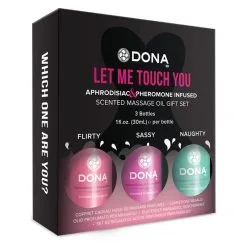 Dona By Jo Coffret 3 Huiles De Massage Parfumées Let Me Touch You 7 Dona By Jo Coffret 3 Huiles De Massage Parfumées Let Me Touch You -Pas Cher SexToys Magasin dona by jo let me touch you gift set 2