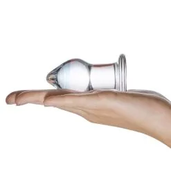 Gläs Plug Anal Transparent En Verre Amethyst Rain -Pas Cher SexToys Magasin glas plug anal en verre amethyst rain 3