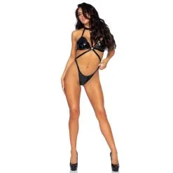 KINK By Leg Avenue Body Harnais Wetlook KI4033 Noir -Pas Cher SexToys Magasin kink by leg avenue body harnais wetlook ki4033 noir 3