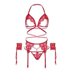 LEG AVENUE Ensemble 4 Pièces Ouvert 81653 Dentelle Rouge & Menottes 13 LEG AVENUE Ensemble 4 Pièces Ouvert 81653 Dentelle Rouge & Menottes -Pas Cher SexToys Magasin leg avenue ensemble 4 pieces 81653 dentelle rouge 5