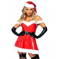 LEG AVENUE Robe Vinyle Mère Noël Naughty Santa 87092