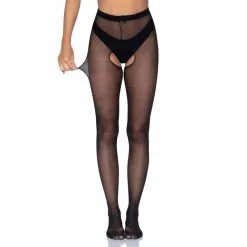 LEG AVENUE Collant Ouvert 1905 Voile Fin Noir 11 LEG AVENUE Collant Ouvert 1905 Voile Fin Noir -Pas Cher SexToys Magasin leg avenue sheer crotchless pantyhose 3
