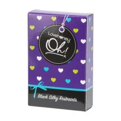 Lovehoney Menottes Ruban Bondage Satin Oh! Noir -Pas Cher SexToys Magasin lovehoney oh menottes ruban bondage satin noir 4