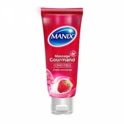 Manix Gel De Massage Gourmand Fraise Onctueuse 200 Ml