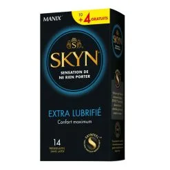 Manix Préservatifs Skyn Extra Lubrifié Boîte De 10 + 4 Gratuits