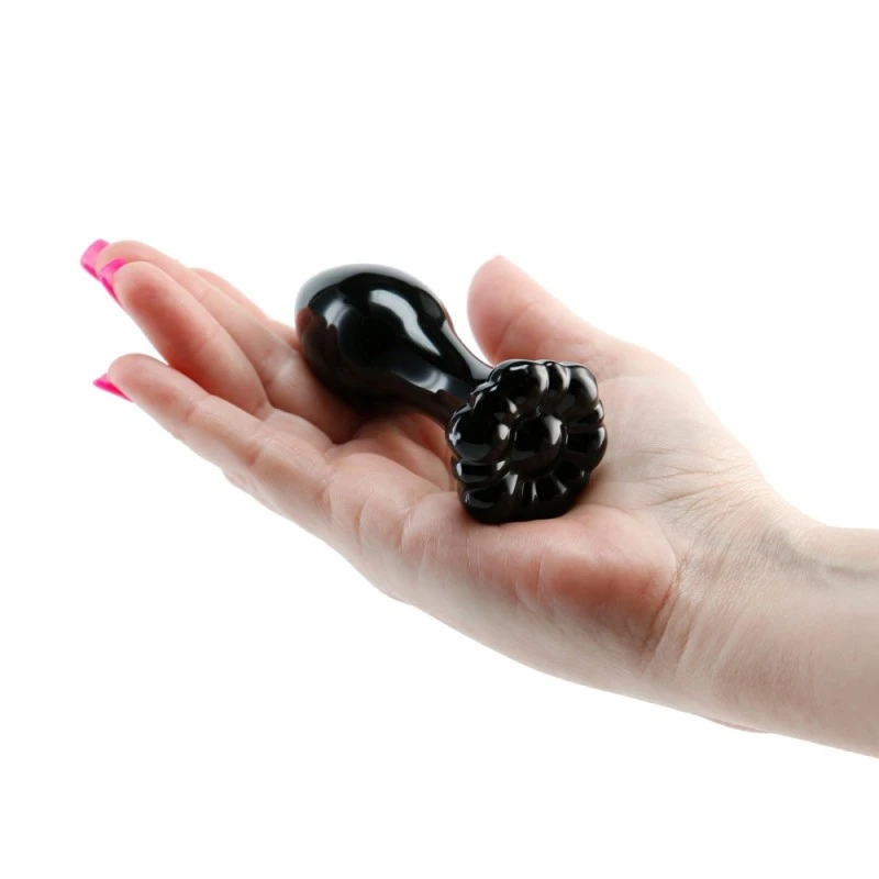 Nsnovelties Plug Anal En Verre Crystal Flower Noir 5 Nsnovelties Plug Anal En Verre Crystal Flower Noir – Image 3