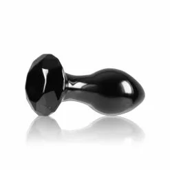 Nsnovelties Plug Anal En Verre Crystal Gem Noir