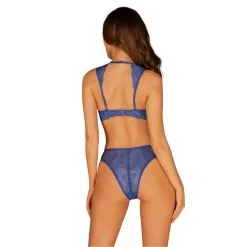 Obsessive Ensemble 2 Pièces Giselia Maille & Dentelle Bleue GT -Pas Cher SexToys Magasin obsessive ensemble 2 pieces giselia maille dentelle bleue gt 2