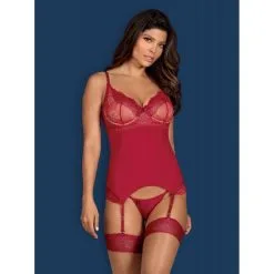 Obsessive Guêpière Rosalyne Cerise 12 Obsessive Guêpière Rosalyne Cerise -Pas Cher SexToys Magasin obsessive guepiere rosalyne cerise 4