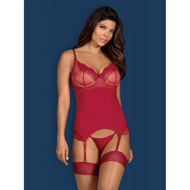 Obsessive Guêpière Rosalyne Cerise 7 Obsessive Guêpière Rosalyne Cerise – Image 5