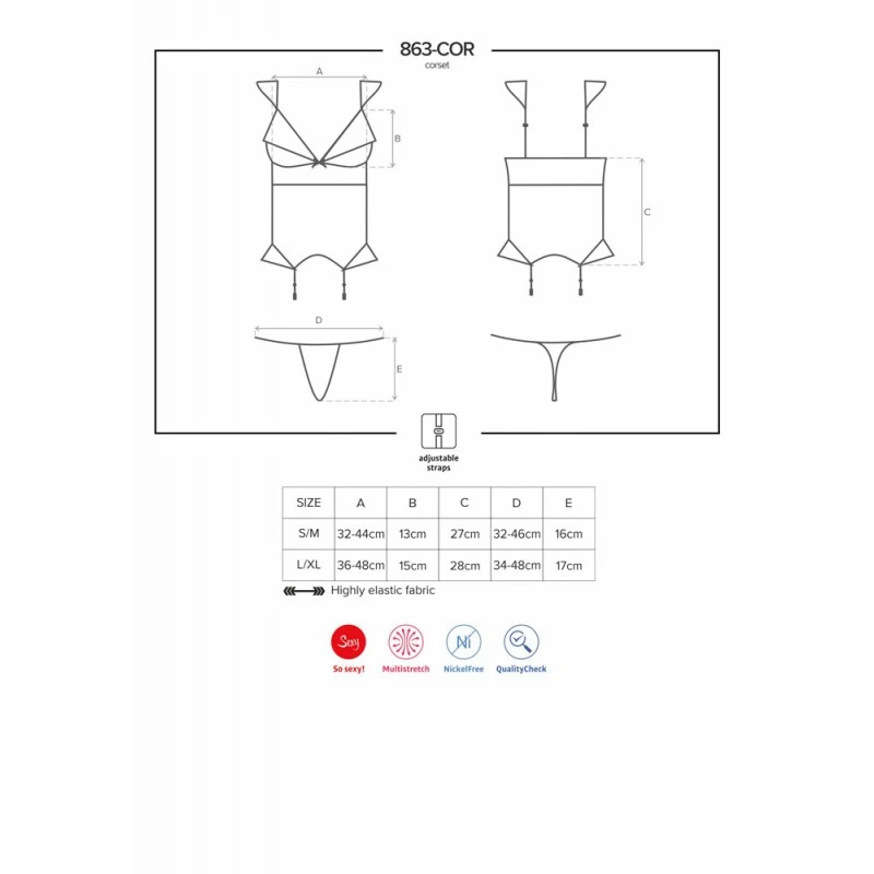 Obsessive Guêpière Rouge 863-COR-3 7 Obsessive Guêpière Rouge 863-COR-3 – Image 5