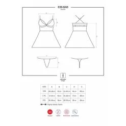 Obsessive Nuisette Babydoll 838-BAB-3 Rouge -Pas Cher SexToys Magasin obsessive nuisette babydoll 838 bab 3 rouge 4