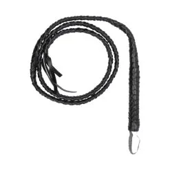 Ouch! Fouet Long En Cuir Tressé Twisted Whip