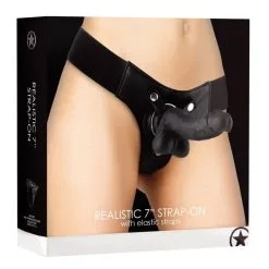Ouch! Gode Ceinture Réaliste Cuir 18 Cm -Pas Cher SexToys Magasin ouch realiste gode ceinture cuir 18 cm 2