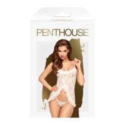 PENTHOUSE LINGERIE Nuisette à Volants Flawless Love Blanche -Pas Cher SexToys Magasin penthouse lingerie nuisette volants flawless love blanche 2