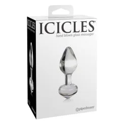 Pipedream Plug Anal Transparent En Verre Icicles N°44 -Pas Cher SexToys Magasin pipedream icicles no 44 2