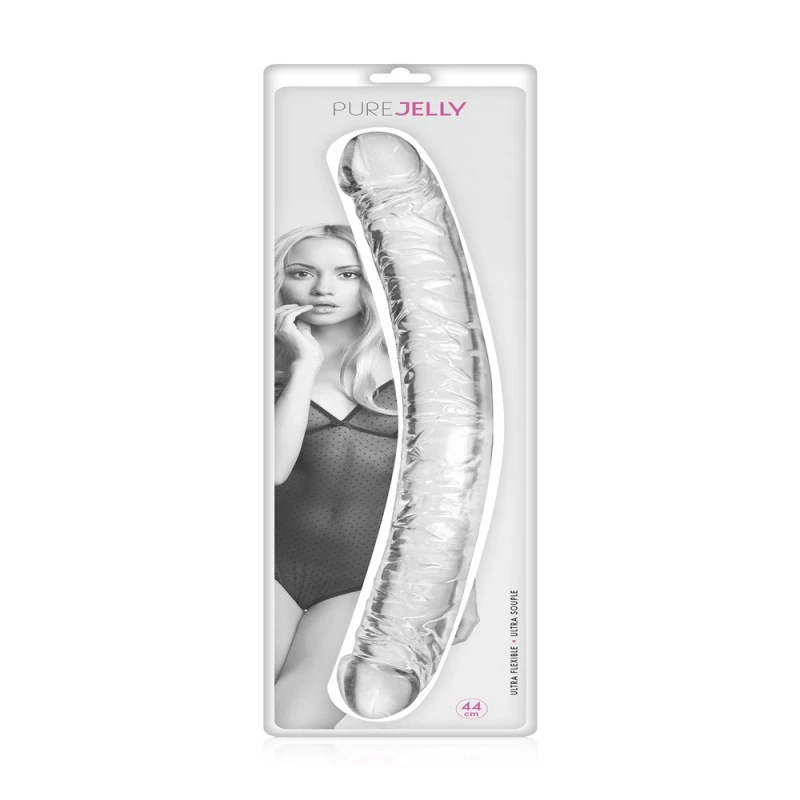 PURE JELLY Double Dong 44 Cm Cristal Veiné Transparent 5 PURE JELLY Double Dong 44 Cm Cristal Veiné Transparent – Image 3