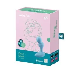 Satisfyer Plugs Satisfyer Deep Diver Bleu Plug Anal Vibrant Connecté -Pas Cher SexToys Magasin satisfyer deep diver plug anal vibrant connecte bleu 5
