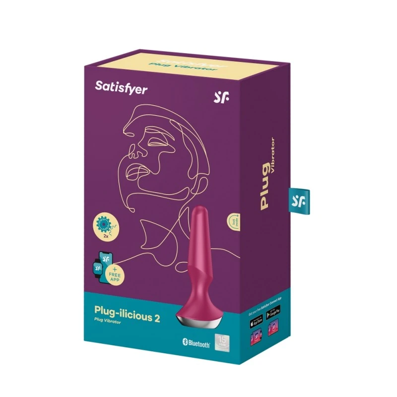 Satisfyer Plugs Satisfyer Plug-ilicious 2 Bordeaux Plug Anal Vibrant Connecté 6 Satisfyer Plugs Satisfyer Plug-ilicious 2 Bordeaux Plug Anal Vibrant Connecté – Image 4