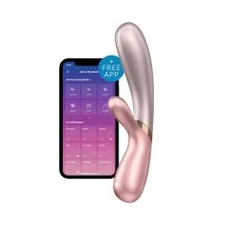 Satisfyer Hot Lover Vibromasseur Rabbit Chauffant Connecté Rose