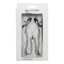Sex & Mischief Pinces à Tétons Avec Chaîne En Métal -Pas Cher SexToys Magasin sex mischief chained nipple clamps 3