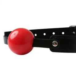 Sex & Mischief Baillon Boule Rouge Ferme -Pas Cher SexToys Magasin sex mischief solid red ball gag 3