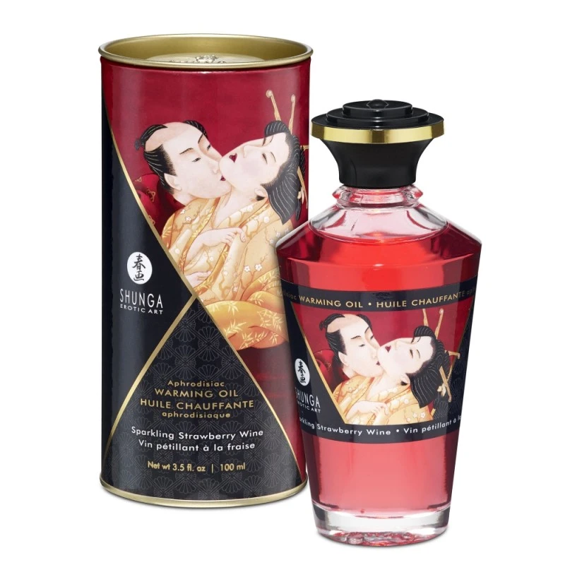 Shunga Huile Chauffante Aphrodisiaque Vin Pétillant Et Fraise 3 Shunga Huile Chauffante Aphrodisiaque Vin Pétillant Et Fraise