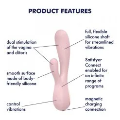 Mono Flex Rose Satisfyer Vibromasseur Rabbit Connecté -Pas Cher SexToys Magasin vibromasseur rabbit satisfyer mono flex 3