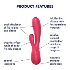 Mono Flex Rouge Satisfyer Vibromasseur Rabbit Connecté 10 Mono Flex Rouge Satisfyer Vibromasseur Rabbit Connecté -Pas Cher SexToys Magasin vibromasseur rabbit satisfyer mono flex rouge 3