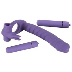 You 2 Toys Anneau Vibrant & Gode Ceinture Los Analos Double Delight -Pas Cher SexToys Magasin you 2 toys los analos double delight 2